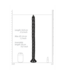Ouch! Intense Grip Layered Anal Hose with Suction Cup - 54.9 cm Sensation