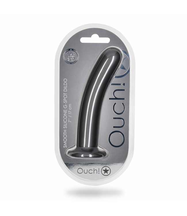 Ouch! Luxuriöser Silikon-G-Punkt-Dildo 17,7 cm mit starkem Saugnapf