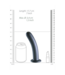 Ouch! G-Spot Dildo 17,7 cm Zacht Siliconen Met Sterke Zuignap Gunmetal Kleur