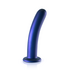Ouch! G-Punt Dildo Van Vloeibaar Siliconen Met Zuignap 17,7 cm - Metallic Blauw