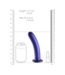 Ouch! G-Punt Dildo Van Vloeibaar Siliconen Met Zuignap 17,7 cm - Metallic Blauw