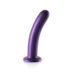Ouch! Metallic Purple Soft Silicone 7'' G-Spot Dildo with Suction Cup