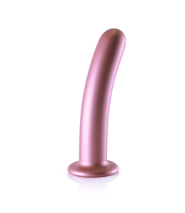 Ouch! Weicher Roségold G-Punkt-Dildo 17,7 cm mit starkem Saugnapf
