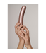 Ouch! Weicher Roségold G-Punkt-Dildo 17,7 cm mit starkem Saugnapf