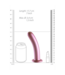Ouch! G-Spot Dildo Siliconen Met Sterke Zuignap Roze Metallic 17,7 x 6,2 cm
