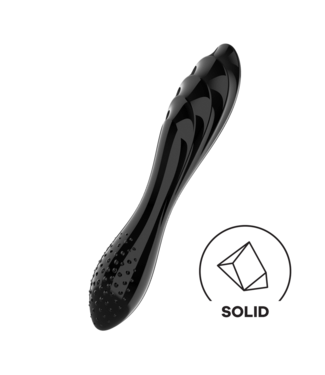 Satisfyer Satisfyer G-Spot Glazen Dildo 16,5 cm Met Dubbele Textuur Voor Warm & Koud Gebruik