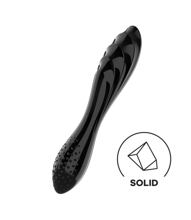 Satisfyer Satisfyer G-Spot Glazen Dildo 16,5 cm Met Dubbele Textuur Voor Warm & Koud Gebruik