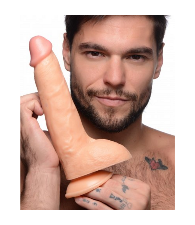 XR Brands Dikke Realistische Dildo 24,3 cm Met Aders En Ballen Van Latexvrij PVC