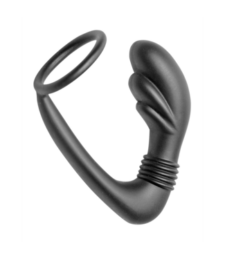 XR Brands XR Brands Siliconen Prostaat Stimulator Met Anale Opzetstuk En Cockring