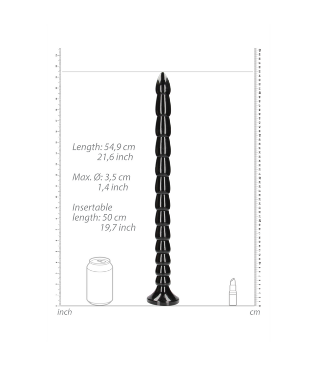 Ouch! Flexibele Anal Snake 55 cm Met Zuignap En Drievoudige Textuur