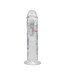 RealRock RealRock Transparante 22 cm Rechte Vibrerende Dildo Met Zuignap