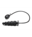 XR Brands Nubbed Black Inflatable Anal Plug - 76.2 cm for Extreme Stimulation