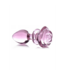 XR Brands Glazen Butt Plug Roze Bloemvorm 12,4 cm – Duurzaam Borosilicaatglas