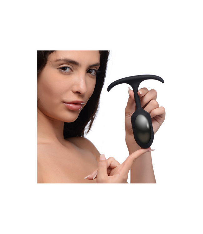 XR Brands Siliconen Verzwaarde Anaalplug 13,9 cm Met Taps Toepasselijk Design Voor Comfort