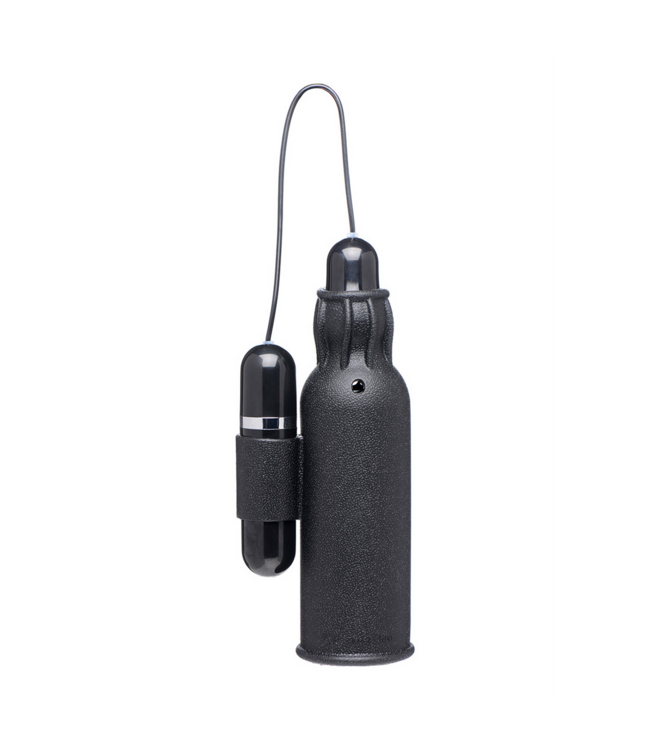 XR Brands Siliconen Stroker Sleeve Met Structuur En Vibraties Voor Intens Plezier