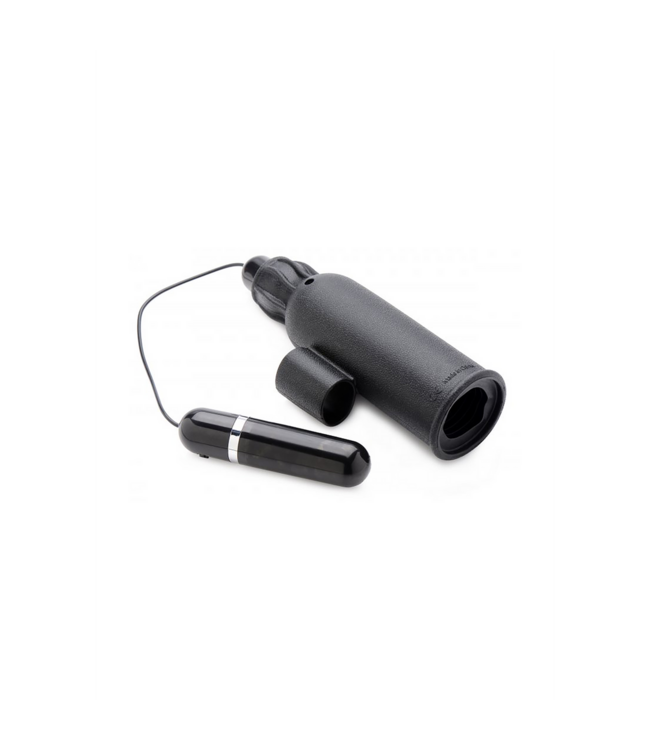 XR Brands Siliconen Stroker Sleeve Met Structuur En Vibraties Voor Intens Plezier
