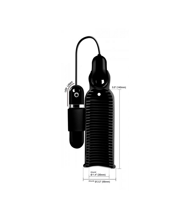 XR Brands Lightning Stroke Silicone Stroker | Intense Vibrations & Textured Pleasure