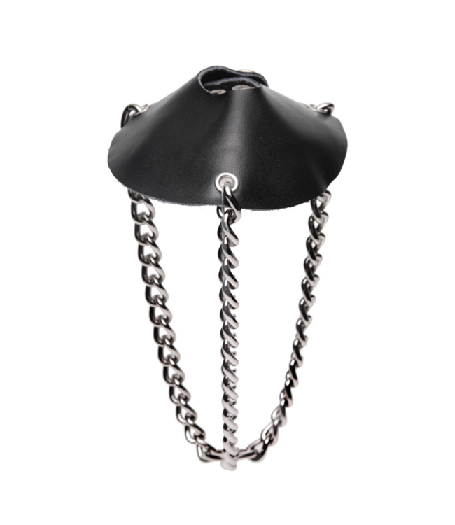 XR Brands Lederen Ball Stretcher Parachute Met Drukknopen En Metaal Ring XR Brands