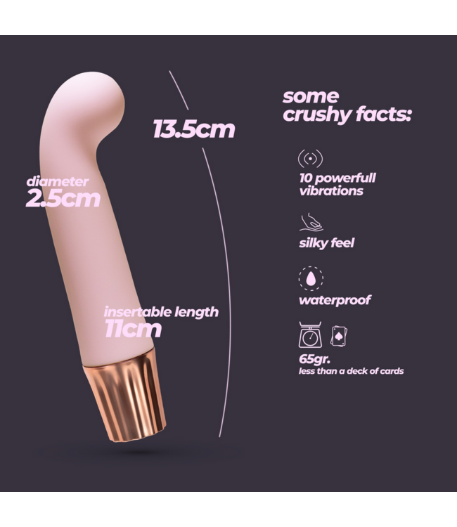 Crushious Crushious Mini G-Spot Vibrator Roze Met 10 Vibratiestanden En Siliconen