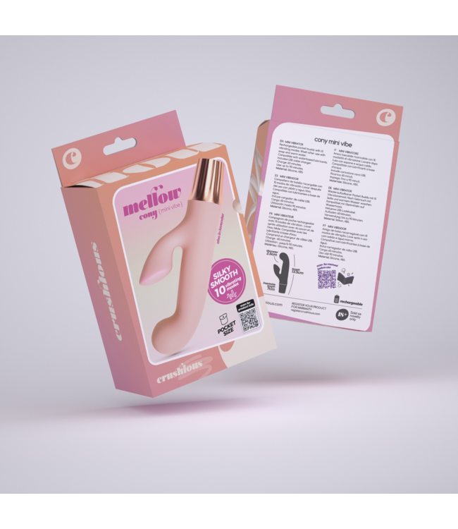 Crushious Crushious Mellow Mini Konijn Vibrator Roze - Compacte Siliconen Met 10 Modi