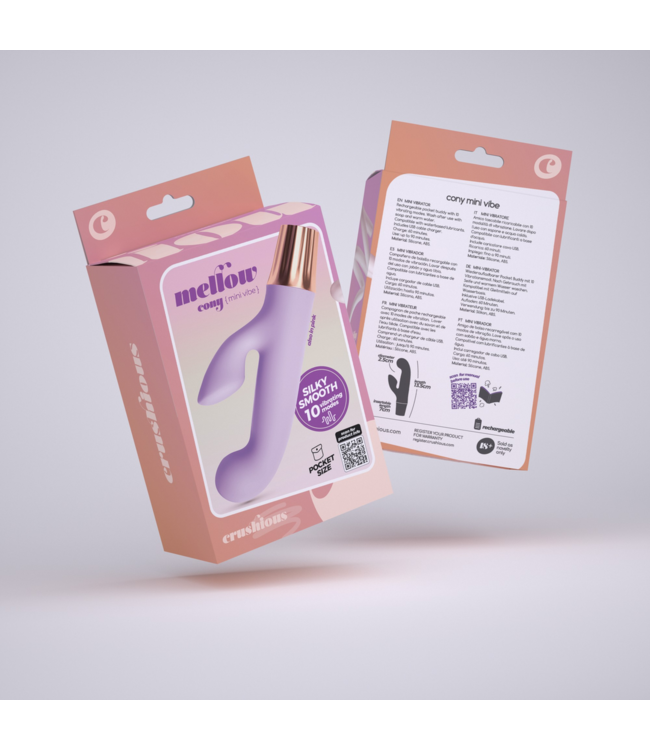 Crushious Mellow Cony Lavender Mini Vibrator – Compact, Quiet, 10 Vibes