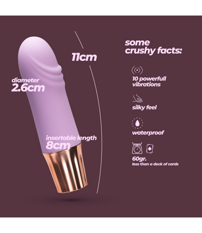 Crushious Mellow Waves Lavender Mini Vibrator – Compact & Powerful Relaxation