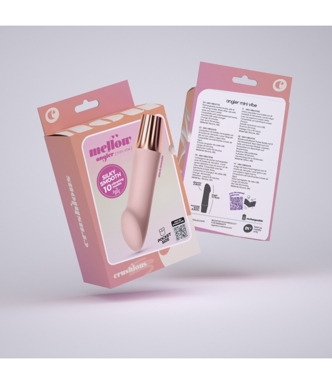 Crushious Mellow Mini G-Spot Vibrator - Pink, 10 Vibration Settings, Silicone