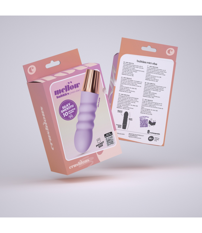 Crushious Mellow Bubbles Lavendel: Kompakter, leiser Minivibrator mit 10 Stufen