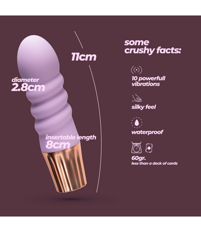 Crushious Mellow Bubbles Lavender Mini Vibrator – Compact, Quiet & Powerful