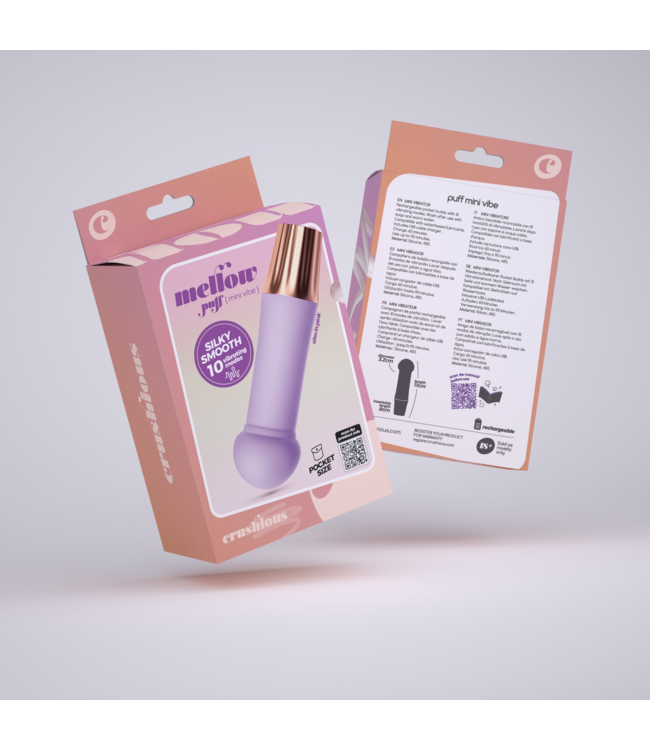Crushious Crushious Mellow Mini Wand Vibrator Lavendel Met 10 Vibratiestanden