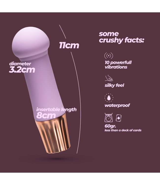 Crushious Mellow Puff Mini-Vibrator Lavendel – Kompakt, leistungsstark, 10 Stufen