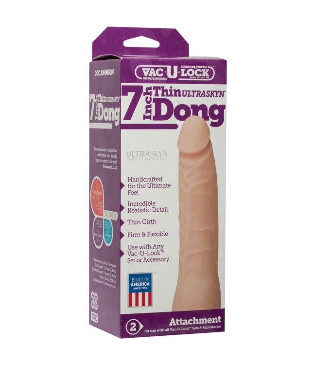 Doc Johnson Realistischer 18,8 cm Ultraskyn-Dildo – Vac-U-Lock kompatibel für Genuss!