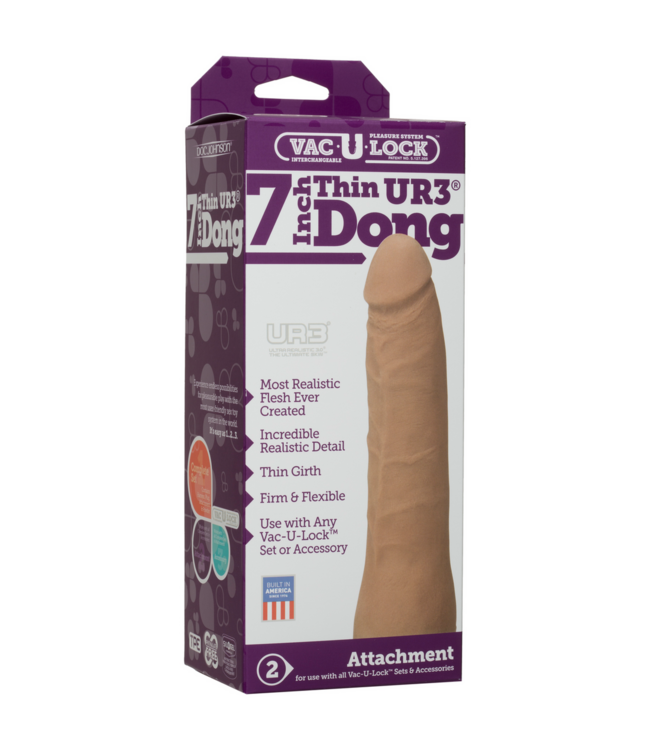 Doc Johnson Vac-U-Lock 7 Inch UR3® Realistische Dildo Met Flexibele Textuur