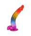 Doc Johnson Vibrant Realistic Rainbow Dildo with Suction Cup - 9.5 Inch