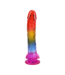 Doc Johnson Crystal Jellies 9,5 Inch Realistische Dildo Met Ballen En Zuignap Regenboog