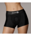 Ouch! Strap-On Boxer Met O-Ring Systeem En Oplaadbare Vibrerende Bullet Zwart XS/S