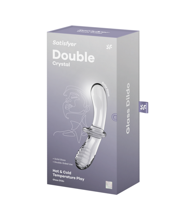 Satisfyer Satisfyer Double Crystal 18 cm – Bruchsicherer Glasdildo für Genuss