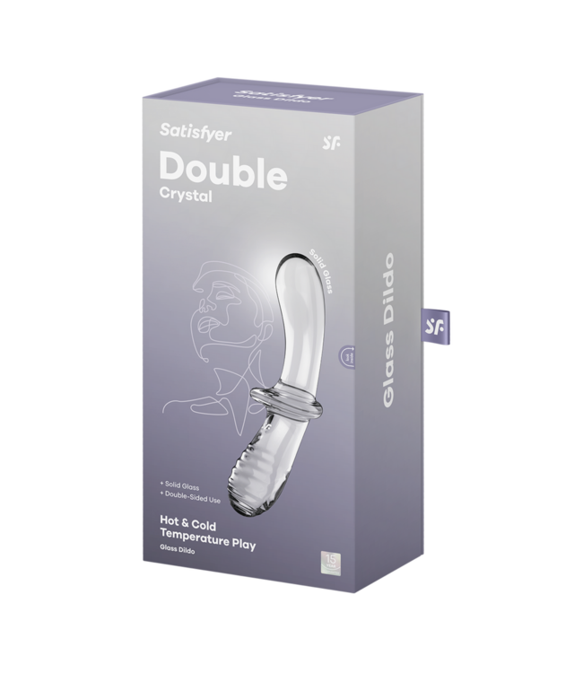 Satisfyer Satisfyer Double Crystal 18cm Glass Dildo for Dual Stimulation