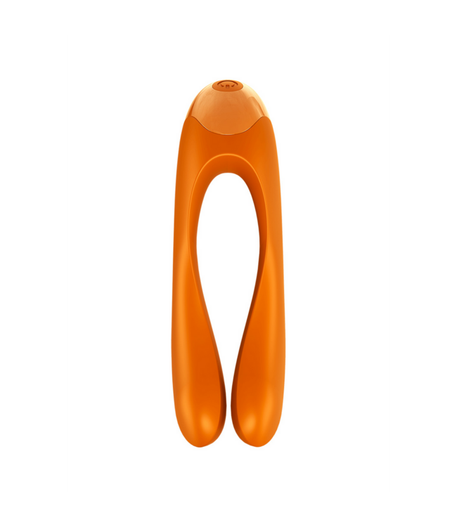 Satisfyer Candy Cane Finger Vibrator - Compact & Powerful Pleasures in Orange