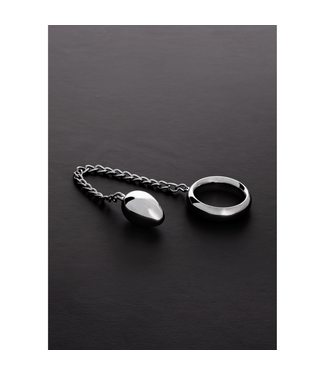 Steel by Shots Roestvrijstalen Donut C-Ring Met Anaal Ei Voor Prostaatmassage 50mm