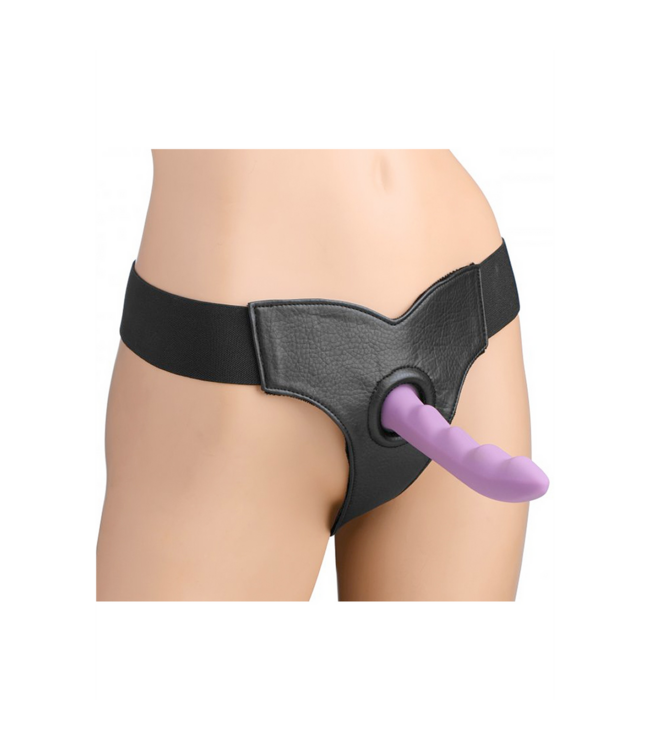 XR Brands Bella Adjustable Velour Strap-On Harness - Comfortable & Stylish Fit