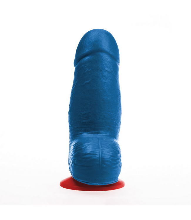 Fuck & Fist Blauwe Realistische Dikke Dildo Met Ballen En Verwijderbare Zuignap 11,5 cm