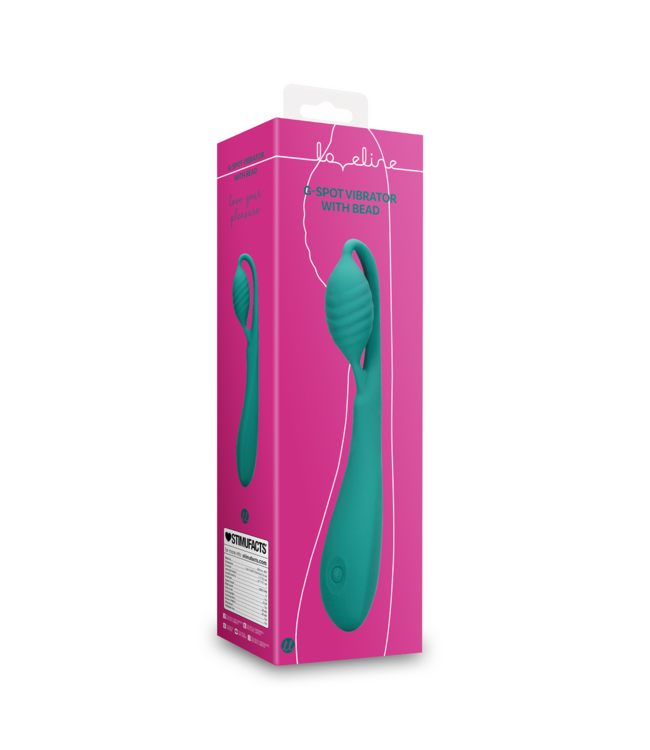 Loveline Loveline G-Spot Vibrator with Pearls - Blue Green Pleasurable Delight