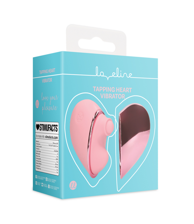 Loveline Loveline Tapping Heart Clitoris Vibrator Roze Arabesque 3,4 cm