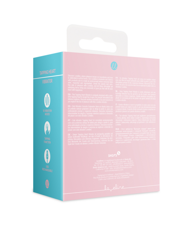 Loveline Loveline Tapping Heart Clitoris Vibrator Roze Arabesque 3,4 cm