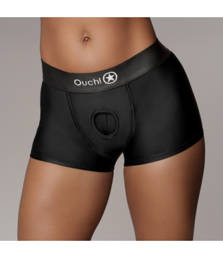 Ouch! Strap-on Boxer Met Vibrator En O-Ring Systeem Voor Dildo's M/L Zwart