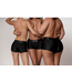 Ouch! Strap-on Boxer Met Vibrator En O-Ring Systeem Voor Dildo's M/L Zwart