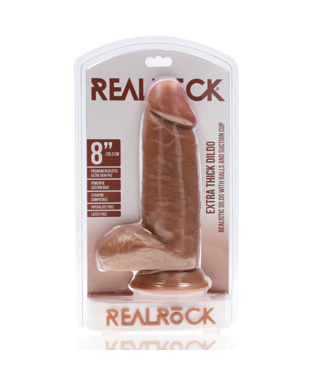 RealRock Realistischer Dildo mit Saugnapf, 6,6 cm, extra dick und gerade