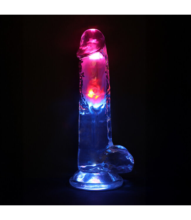 RealRock RealRock 22.5 cm LED Vibrating Dildo - Lifelike Pleasure & Suction Cup