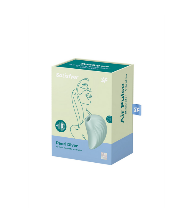 Satisfyer Pearl Diver Mint: Compact Dual Air Pulse Vibrator with 23 Settings